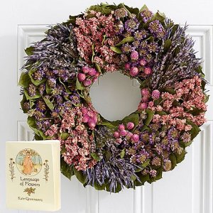 画像1: 18" Herbal Sentiments Wreath with Keepsake Book