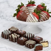 9 Birthday Cheesecake Bites & Half Dozen Swizzled Strawberries