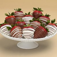 Full Dozen Gourmet Dipped Swizzled Strawberries