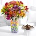 画像1: 100 Blooms of Peruvian Lilies with 6 Fancy Strawberries (1)