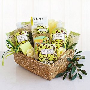 画像1: Natural Cucumber & Olive Oil Spa Basket