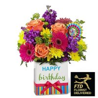 Birthday Brights Bouquet(Deluxe)