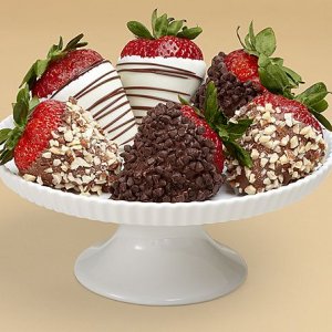 画像1: Half Dozen Gourmet Dipped Fancy Strawberries