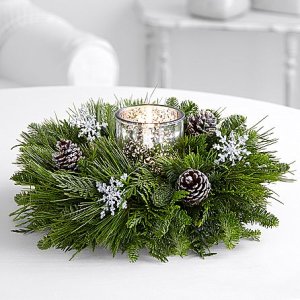 画像1: White Christmas Candle Ring