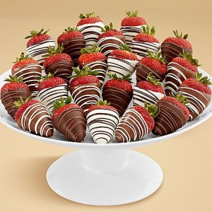 画像1: Two Full Dozen Gourmet Dipped Swizzled Strawberries