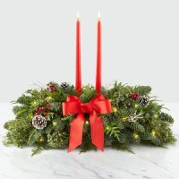 20 inch Deck the Halls Centerpiece with Lights