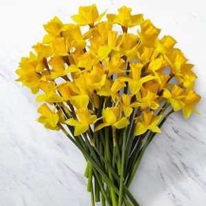 画像2: Striking Gold Daffodil Bouquet with Vase