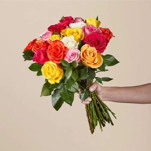 画像2: Mixed Roses(24 Roses With Vase)