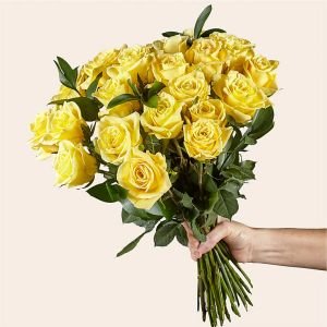 画像1: Ray of Sunshine Yellow Rose Bouquet(24 Yellow Roses no Vase)