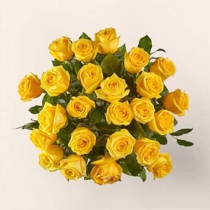 画像2: Long Stem Yellow Rose Bouquet(PREMIUM 24 Yellow Roses)