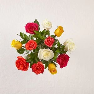 画像3: Mixed Roses(12 Roses With Vase)