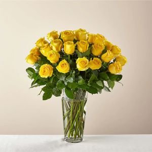画像1: Long Stem Yellow Rose Bouquet(EXQUISITE 36 Yellow Roses)