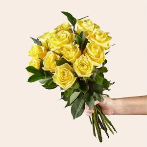 画像1: Ray of Sunshine Yellow Rose Bouquet(12 Yellow Roses no Vase)