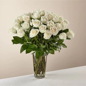 画像1: Long Stem White Rose Bouquet(EXQUISITE)