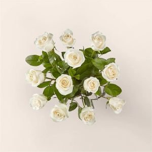 画像2: Long Stem White Rose Bouquet(STANDARD)