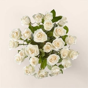 画像2: Long Stem White Rose Bouquet(PREMIUM)