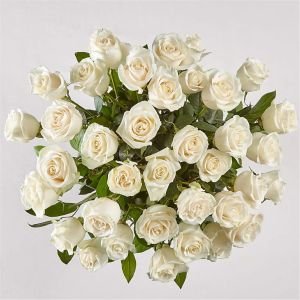 画像2: Long Stem White Rose Bouquet(EXQUISITE)