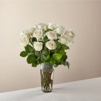 Long Stem White Rose Bouquet(DELUXE)