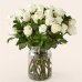 画像1: Moonlight White Rose Bouquet (24 White Roses with Vase) (1)