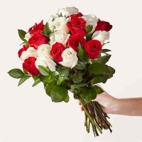 Santa Baby Rose Bouquet(24 Roses no Vase)