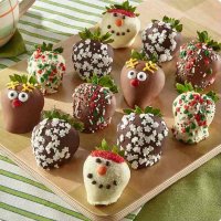 Holiday Fun Belgian Chocolate Covered Strawberries 12 Piece