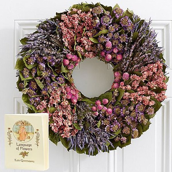 画像1: 18" Herbal Sentiments Wreath with Keepsake Book (1)