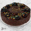 画像1: Happy Birthday Chocolate Mousse Torte with Belgian Chocolate Plaque (1)