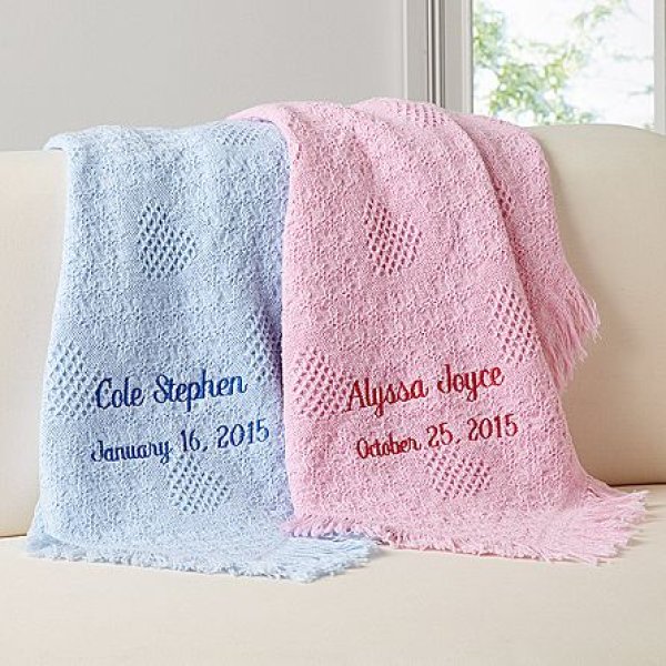 画像1: Honeycomb Cotton Baby Blankets (1)