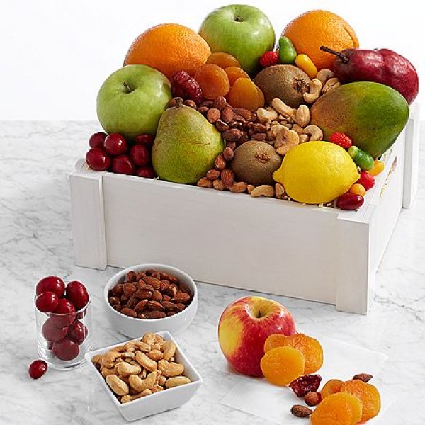 画像1: Fruit, Sweets & Nuts Gift Crate (1)