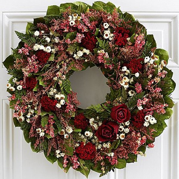 画像1: 18" Rose Garden Wreath - Preserved (1)