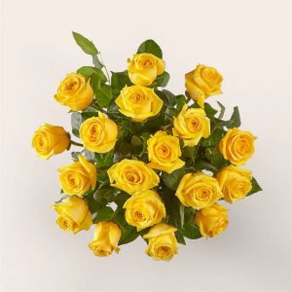 画像2: Long Stem Yellow Rose Bouquet(DELUXE 18 Yellow Roses) (2)