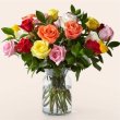 画像1: Mixed Roses(24 Roses With Vase) (1)