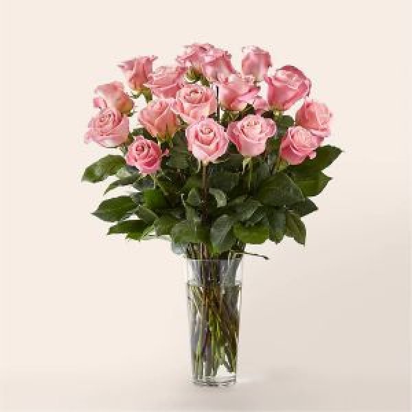 画像1: Long Stem Pink Rose Bouquet(PREMIUM) (1)